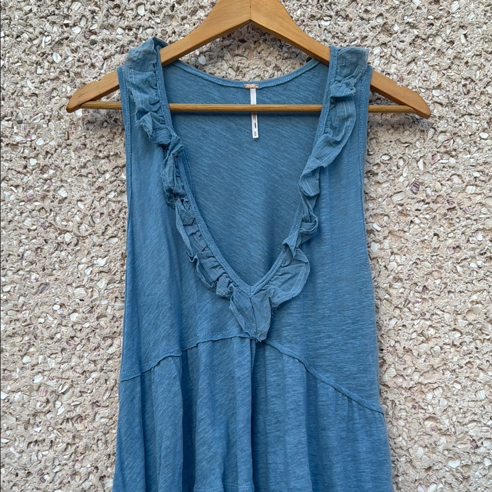 Free People Out and About Ruffled Tank Top